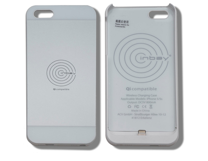 ACV* Coque de recharge Qi pour IPhone® 5/5S, blanche